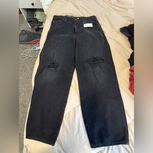 Black Levi’s Baggy Dad with Distress